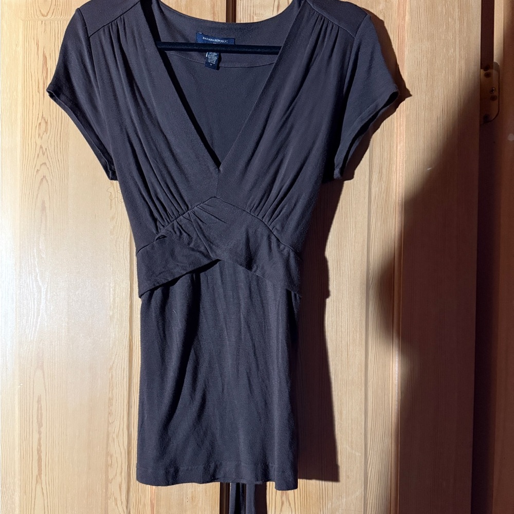 Banana Republic Dark Brown Stretch Top